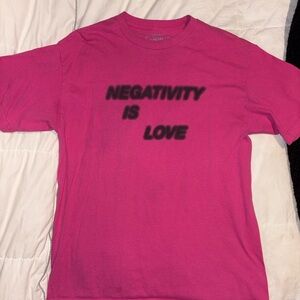 Anti Social Social Club Pink Tee with White Text